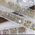 Crystal Glass 3440 Pcs Round Rhinestones Flatback Gems Set Nail Art Craft Diy