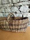 Old Antique Primitive Large Wooden Wood Harvest Basket Skep 