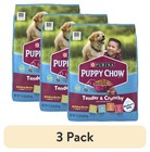  3 Pack  Purina Puppy Chow Dry Dog Food  High Protein Tender   Crunchy Real Beef