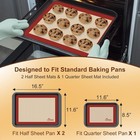 Silicone Baking Mats 3 Pack     Non-stick Reusable Silicone Baking Sheets For Oven