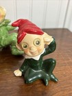 Vintage Ceramic Pixie Elf Lot Of 3 Made In Japan  brimm s   Unbranded 