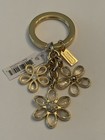 Coach Key Chain Fob Flower Charm Multi Mix Nwt