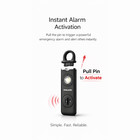 Police Personal Safety Alarm Keychain Rechargeable Emergency Siren Led Light