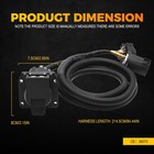 7 Way Trailer Weatherproof Plug Trailer Wiring Harness Heavy Duty For Gmc Chevy