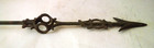 Vtg Antique Cast Iron Weathervane Directional Arrow Lightning Rod 22  Af