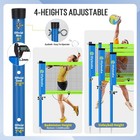Portable Volleyball   Badminton Combo Net Set For Backyard Beach With 2 Nets    
