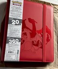 Ultra Pro Pokemon Tcg Charizard 9 Pocket Leather Binder Red 360 Card Capacity     