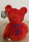 Salvino Bamm Beano s Sammy Sosa  21 Beanie Plush Bear 8  Vintage Aug 1998  W tag