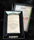 Zippo Lighter  jack Daniels Old No 7  Polished Chrome Silver Tone Finish - Nib