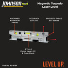 Level   Tool 40-6184 Magnetic Torpedo Laser Level  Silver   Black  1 Laser Level