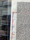 Ca 1250 Medieval Vellum Bible Leaf Proverbs Paris 5 Chapters Scroll Work
