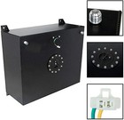 15 Gallon Black Coated Aluminum Racing drifting Fuel Cell Gas Tank level Sender