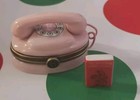 Pink Princess Barbie Phone Rare Phb Porcelain Hinged Box Midwest Of Cannon Falls
