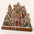 Personalized Christmas Wooden Plaque Custom Name Gingerbread Town For Home Decor