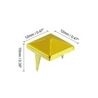 100pcs Square Pyramid Rivets  12mm Two-jaw Studs Spikes  gold 
