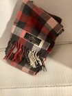 100  Cashmere Scarf Soft Red  Loden Green  White  Pink Plaid Made In Germany