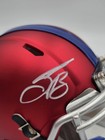 Saquon Barkley Autographed signed Mini Helmet Beckett Coa Custom Red Helmet