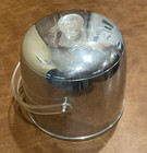 Vintage Kromex Aluminum Ice Bucket Clear Lucite Handle Mid Century Barware Retro