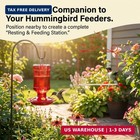 4-pack Hummingbird Swings - Rust-proof Metal Red Perches With Natural Wooden Dow