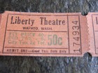 Vintage Liberty Theatre Movie Theatre Ticket String Of 4 Wapato Wa