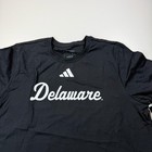New Adidas Delaware Fightin Blue Hens Shirt Mens Large Black Crew Neck Logo Ncaa
