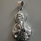 Saint Jude Thaddeus Pendant Silver Stainless Steel 24    Chain Jesus Cubic Zirconi