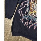 Vtg American Thunder Sweatshirt Mens Xl Blue Follow Nobody Eagle Lightning 90s