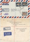 Singapore 1966   1968 Covers  Diff Branch P o  Cds s  Diff Singapore Reg Labels