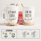 Aw Bridal Ceramic Engagement Gifts For Couples Coffee Mugs Set Of 2  12 Oz