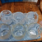 Vintage Nestle Nescaf   Frosted Glass Globe World 6 Mugs Set 