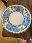 8 Solimene Vietri Campagna  8  Salad Plate Hand Painted Italy  Animal Designs