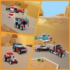 Lego Creator 3 In 1 Flatbed Truck With Helicopter Toy 31146