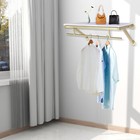 Clothing Rack Gold Wall Mounted Garment Display Storage Rack W  Hanging Bar