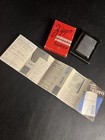 Vtg 60s Zippo Shell   Original Box   Paperwork Red  mismatching Lighter Insert