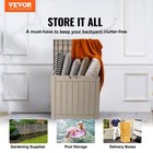 Vevor Outdoor Storage Box Resin Deck Box 31 Gallon Patio Waterproof Organizer