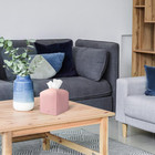 Tissue Box Cover Holder Square Tissue Cube Cover Pu Leather Tissue Organizer Wit