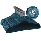 Hangers Pack Clothes Hanger Pants Suit Elama Home 50 Piece Flocked Velvet Blue