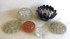 Vintage Lot Of 6 Flower Frogs Glass And Metal All Sizes Arranging Florist
