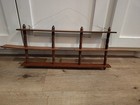 Vintage Wood Knick Knack Shelf Display 3 Tier 4 Shelf Wall Mount Spindles 24x9 