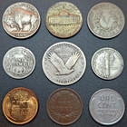 Old Obsolete Us Coin Collection With Silver   Uncirculated 9 Coin Set   lot 9 