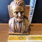 Pair Abraham Lincoln Sculptured Profile Bookends