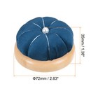 Wooden Base Pin Cushion Japanese Style Cute Needle Holder Pincushions Dark Blue