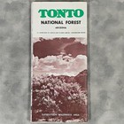 1962 Tonto National Forest Recreation Map Arizona Superstition Wilderness Usfs