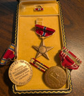 Ww2 Named Bronze Star Medal Cased W  Named Good Conduct And Victory Medal