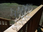 Vintage Etched Wine Glasses water Goblets Set Of 4 W flower   Leaf Pattern