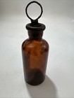 Lot Of Antique Glass Apothecary Pharmacy  Medicine Bottle Bottles Brown Amber