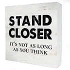 Stand Closer Wood Box Sign Bathroom Decor  Modern Rustic Bathroom Wooden Stand