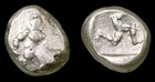 Hoplite Nude Hoplite Warrior triskeles  Aspendos  450 Bc  Rare Greek Silver Coin