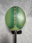 Antique Vintage 12  Hand Held Silver   Green Mirror 