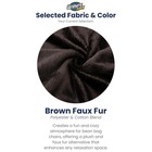 Ultimate Sack 5 Foot Foam Filled Washable Fur Covered Bean Bag Chair  Brown